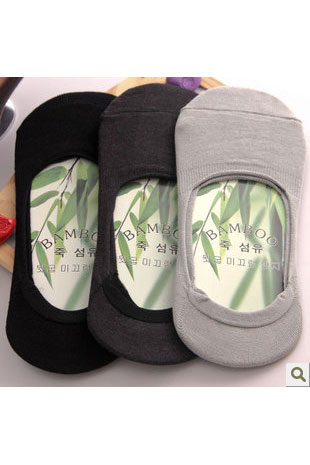 Bamboo socks low ankle sneakers with silicon